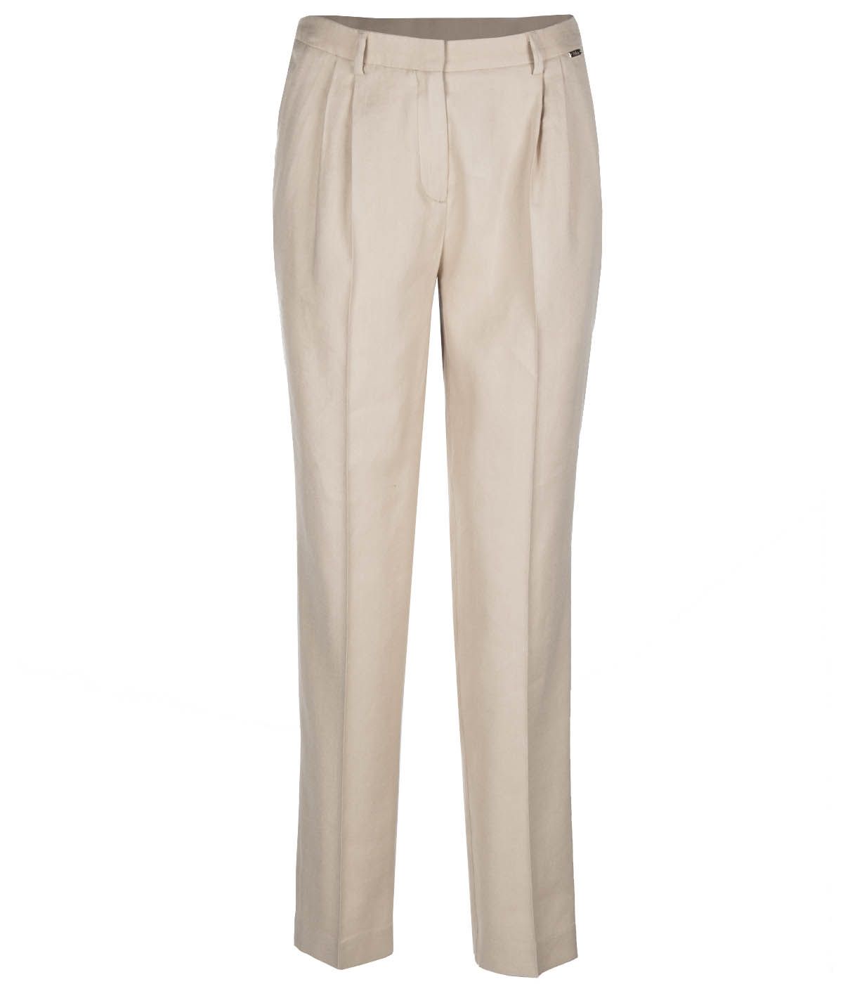 Viscose and linen trousers 0